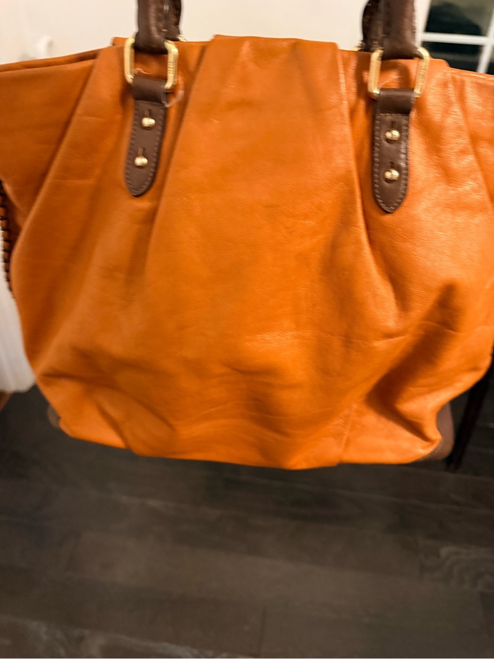 MCM Cognac Leather Tote with Dark Brown Handles - Picture 9 of 16